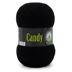 Пряжа Vita Candy (Канди) 2513 черный 100% шерсть 100г 178м 5шт