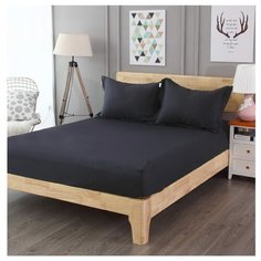 Простыня Sofi de Marko Марми (черная) 180х200х30 на резинке