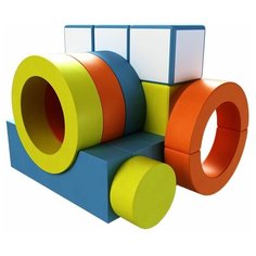 Мягкий игровой комплекс ROMANA 21.79.01, желтый/синий/оранжевый