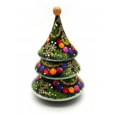 Елочка неваляшка расписная Wood Fun