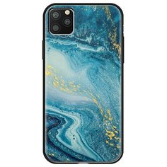 Чехол Deppa Glass Case для Apple iPhone 11 Pro, голубой агат