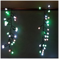 Luca lighting Гирлянда светодиодная гроздь ягод 130 led мультиколор, зеленый провод