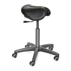 Эргономичный стул-седло Gravitonus Saddle Lite (Цвет: Черная эко-кожа)