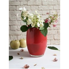 Ваза Solbika Галилео Coral Red 20 см