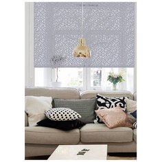 Рулонная штора Эскар миниролло Heyli (серый), 73х160 см