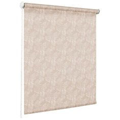 Рулонная штора Эскар миниролло Джунгли (светло-бежевый), 68х160 см