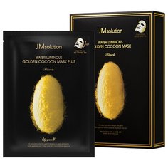JMsolution Омолаживающая маска с протеинами кокона золотого шелкопряда WATER LUMINOUS GOLDEN COCOON MASK BLACK, 10 штук