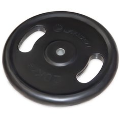 Диск обрезиненный с ручками NT121N черный д25,6мм 20кг Larsen