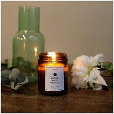 Свеча ароматическая KAORI, 250 мл, аромат ROSE AND PEACH (роза И персик)