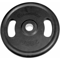 Диск обрезиненный с ручками NT121N черный д50мм 20кг Larsen