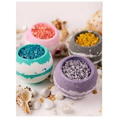 Набор бомбочки для ванны с натуральной морской солью Бурлящий шар, гейзер шарик бомба для ванны 290г Bomb Master