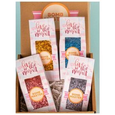 Набор морских солей для ванны с шиммером натуральные / Мерцающая соль / Природная расслабляющая соль Bomb Master