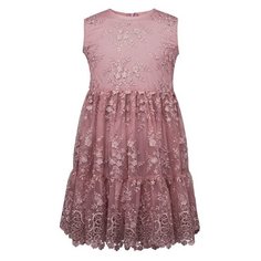 Платье Андерсен для девочки, розовое, кружево, размер 80
