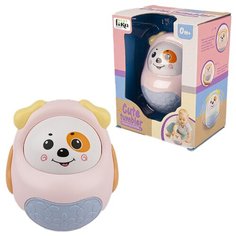 Игрушка неваляшка Собачка розовая, 12см Best Like