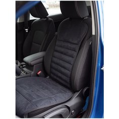Накидка на сиденье автомобиля из алькантары, AvtoTink, 33001 цвет: Черный