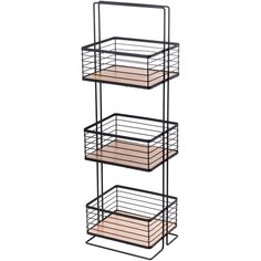 Этажерка My Space SW4735BX, 3 полки, черный/бамбук