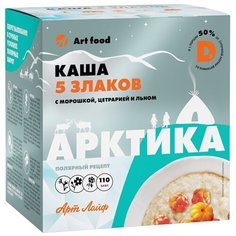 Art Life Каша 5 злаков Арктика с морошкой, цетрарией и льном, Короб 10 порций по 30 гр. Арт Лайф