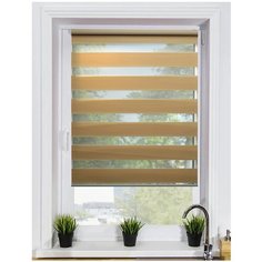 Рулонная штора с эффектом «день-ночь» LM DECOR Грация LB10-25 (песочный), 160х170 см