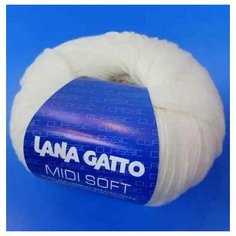 Пряжа Италия «MIDI SOFT» (978-молочный) 100% меринос экстрафайн 50гр, 142м Lana Gatto