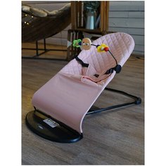 Шезлонг детский розовый Luxmom