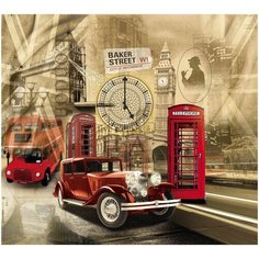 Супермоющиеся антивандальные фотообои Антимаркер, "Время Шерлока", 6-А-603, 300х270 см