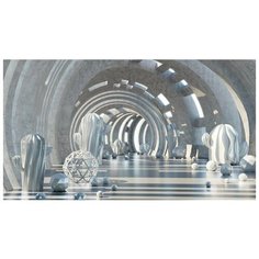 Супермоющиеся антивандальные фотообои Антимаркер, 3D Тоннель времени, 2-A-2002, 270х150 см