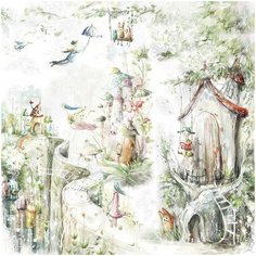 Фотообои (Панно) COLOR "Сказочная страна", K-308, 300х300 см