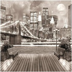 Фотообои (Панно) COLOR "Монохромный Мост", K-306, 300х300 см