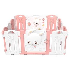 Манеж-ограждение Floopsi Cute Rabbit (179*179) розовый