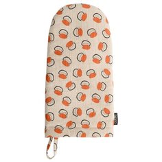 Варежка-прихватка из хлопка с графичным принтом Ягоды Russian North, 31х15 см Tkano