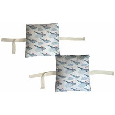 Набор бортиков в детскую кроватку "Киты и девочка" 8 шт. Marengo Textile