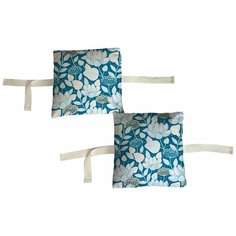 Набор бортиков в кроватку "Лотосы на синем" 8 шт. Marengo Textile