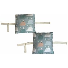 Набор бортиков в детскую кроватку "Кит с птичкой" 12 шт. Marengo Textile