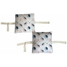 Набор бортиков в детскую кроватку "Кисы на луне" 12 шт. Marengo Textile