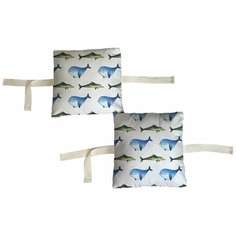 Набор бортиков в детскую кроватку "Акварельные рыбы" 12 шт. Marengo Textile