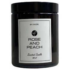 Свеча ароматическая KAORI, 180 мл, аромат ROSE AND PEACH (роза И персик)
