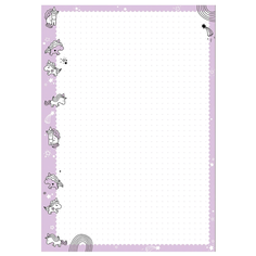 Сменный блок к тетради на кольцах А5, 50 л. В точку, альт, Бежевый, «Единороги»