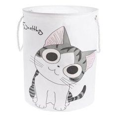 Корзина Наша игрушка Котенок 35 х 45 см ( zxl2019061101-2) белый/серый