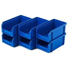 Набор ящиков Стелла-техник V-1-К6 17.2x10.2x7.5 см синий