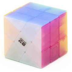 Головоломка QiYi MoFangGe Windmill Cube Jelly разноцветный