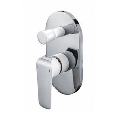 Смеситель для ванны встраиваемый KAISER Glory Chrome/White (хром/белый) 69177