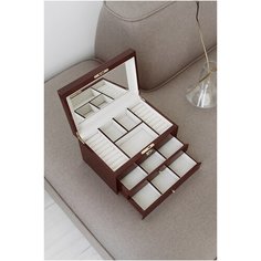 Шкатулка для украшений S-189BR коричневый Ismat Decor