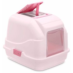 Туалет-домик для кошек Imac Easy Cat 50х40х40 см нежно-розовый 1 шт.