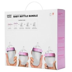 Comotomo Супер - набор бутылочек и сосок для кормления "Все включено" розовый (Корея)