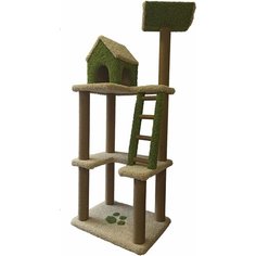 Комплекс для кошки с домиком "Гринкис" Мягкая лапка