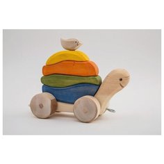 Пирамида Улитка на колесах Wood Fun