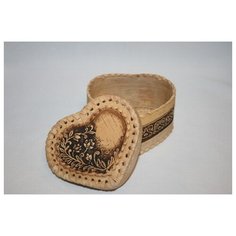 Берестяная шкатулка сердце Wood Fun