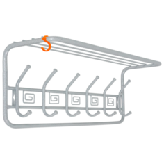 Вешалка с полкой «Ажур 80 », цвет белое серебро ЗМИ