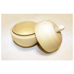 Шкатулка яблоко неокрашенное среднее Wood Fun