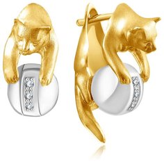 Бронницкий Ювелир Серьги из желтого золота С-24030